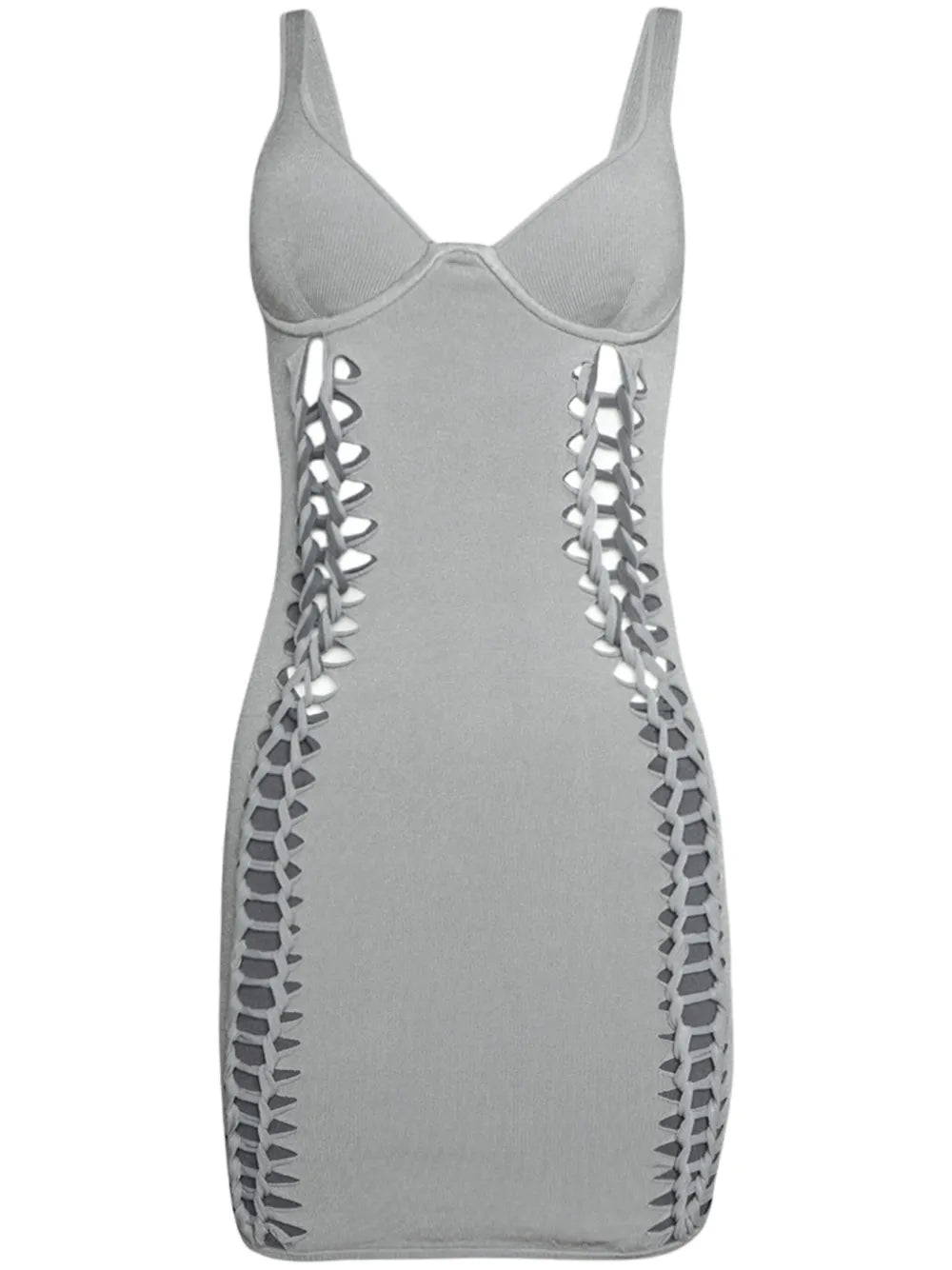 Braid-Embellished Mini Dress
