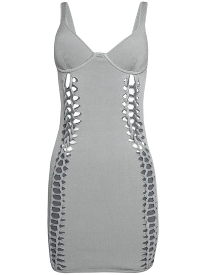Braid-Embellished Mini Dress