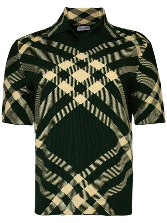 Checked Wool Polo Shirt