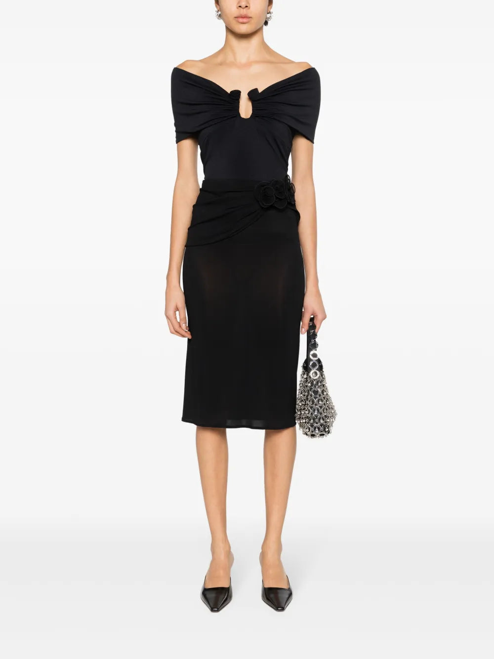 Off-Shoulder Cropped Blouse