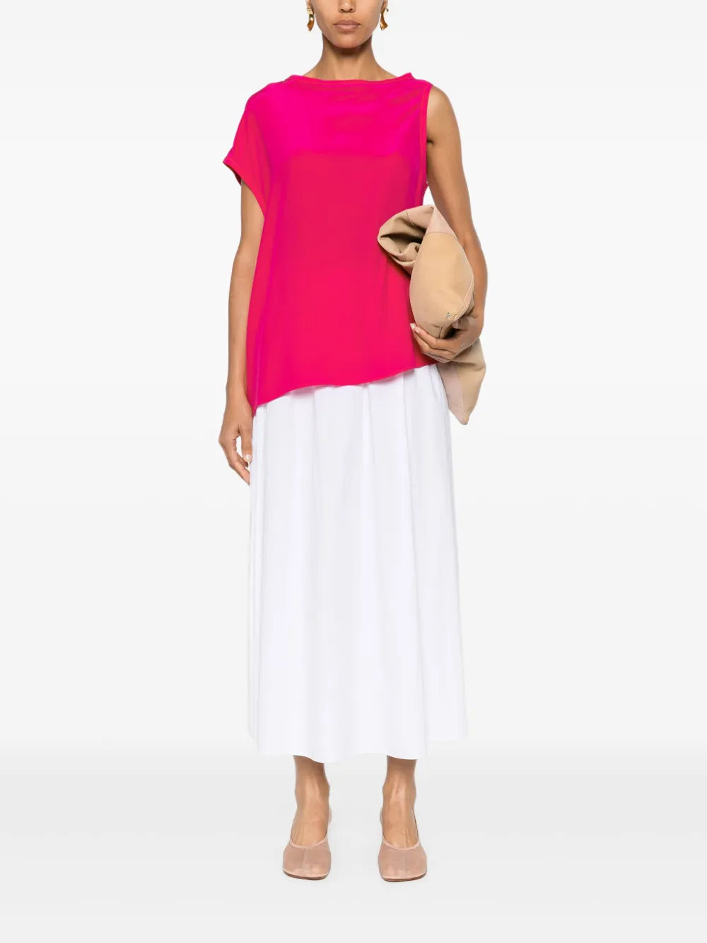 Asymmetric Silk Blouse