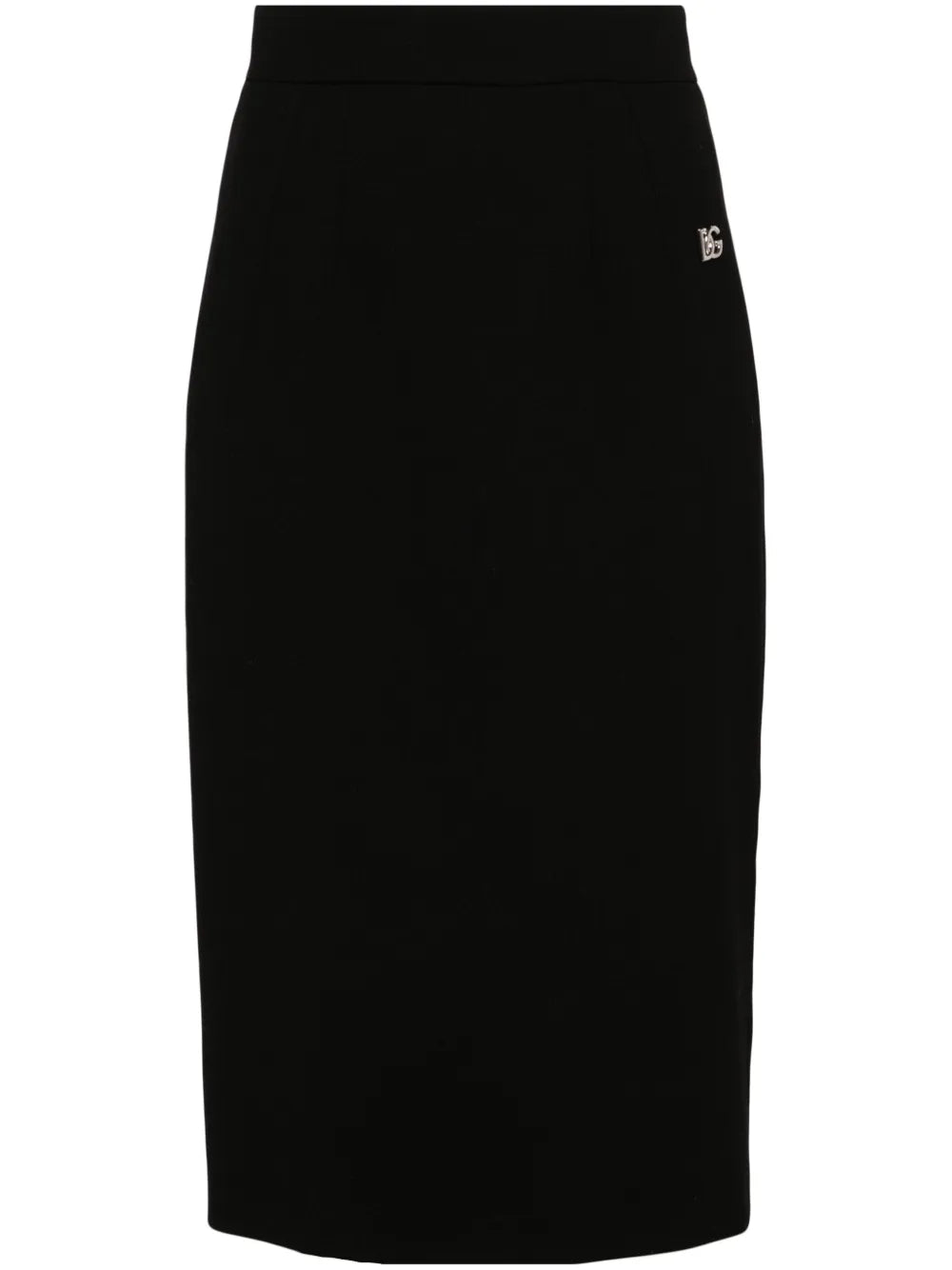 Virgin Wool Pencil Midi Skirt