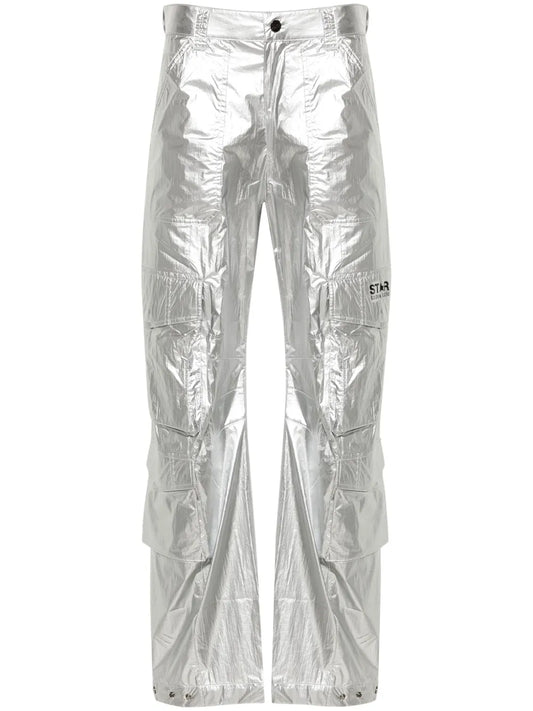 Wide-Leg Cargo Trousers