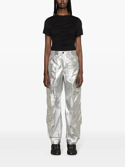 Wide-Leg Cargo Trousers