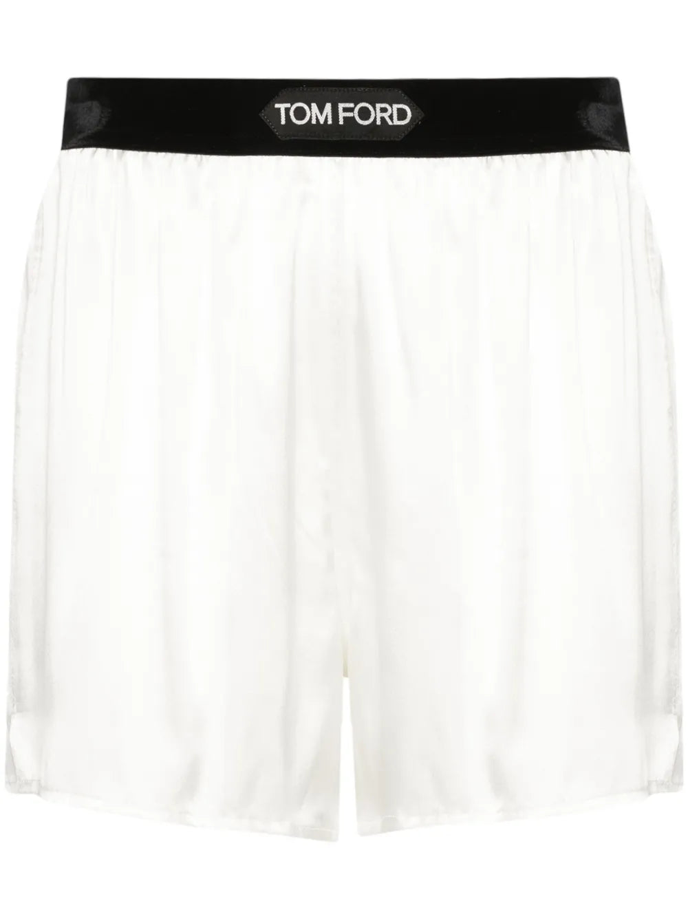 Logo-Waistband Satin Shorts