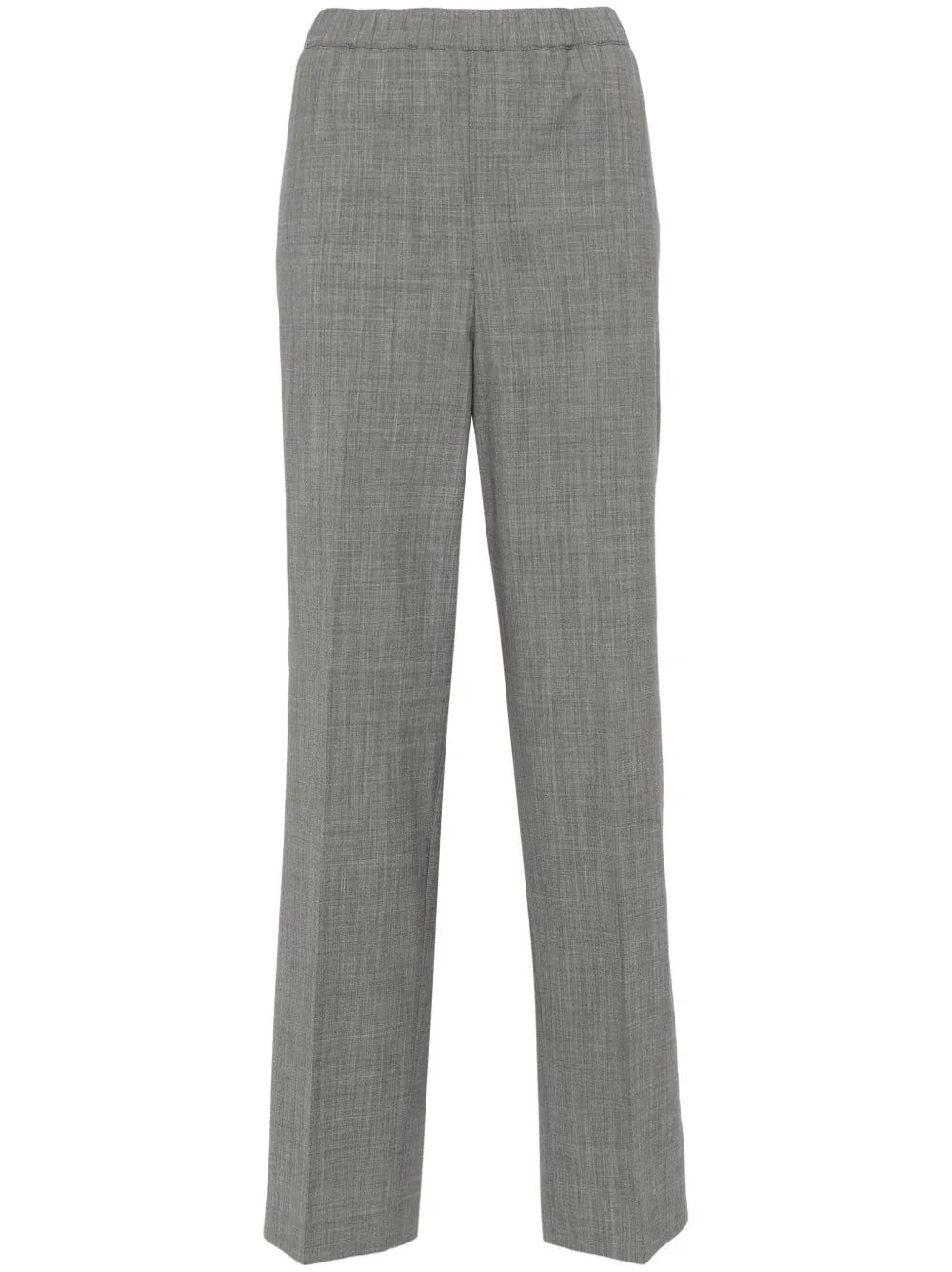 Mélange Straight-Leg Trousers