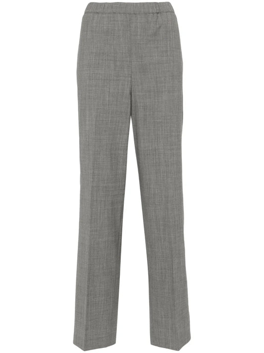 Mélange Straight-Leg Trousers