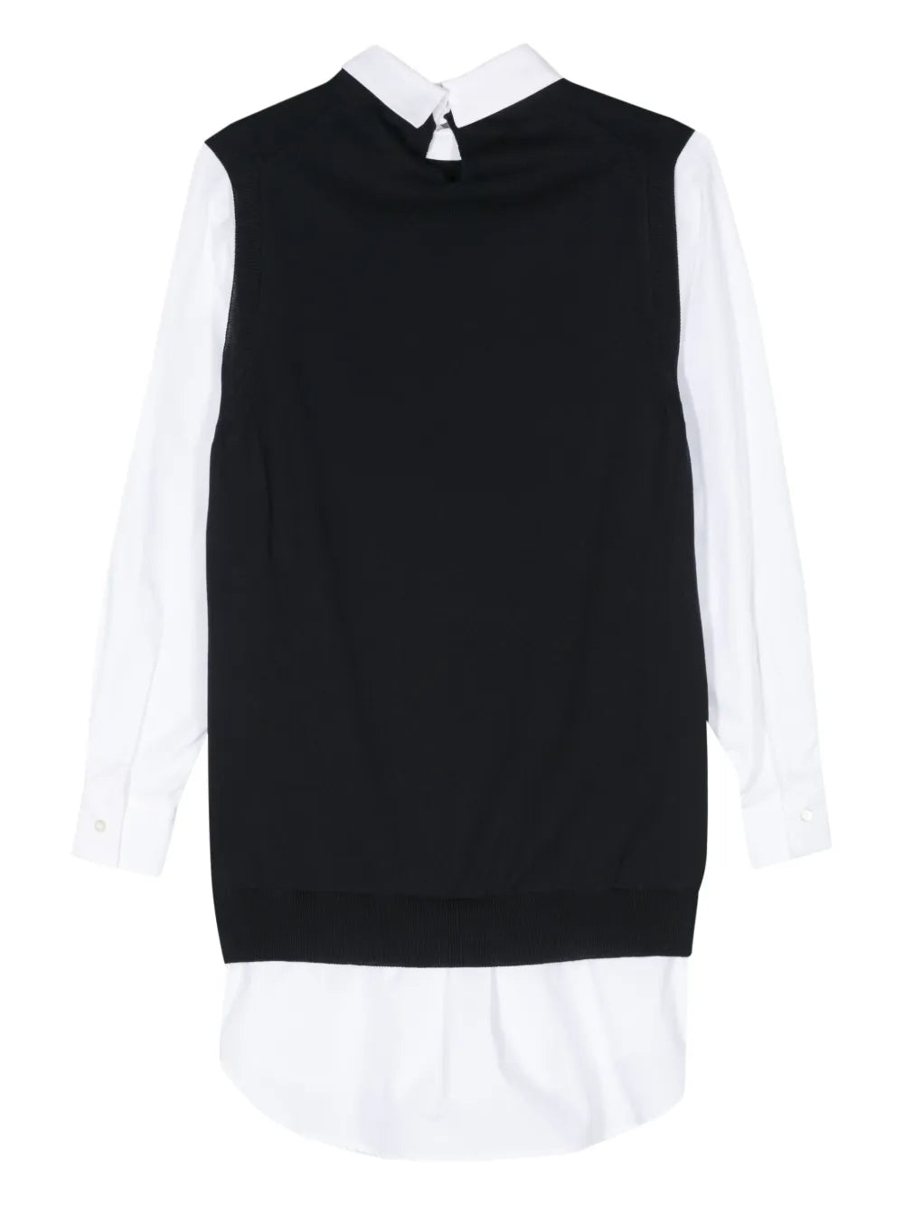 Layered-Design Cotton Dress