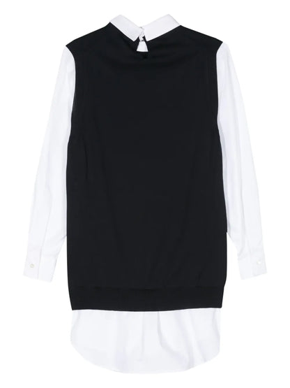 Layered-Design Cotton Dress