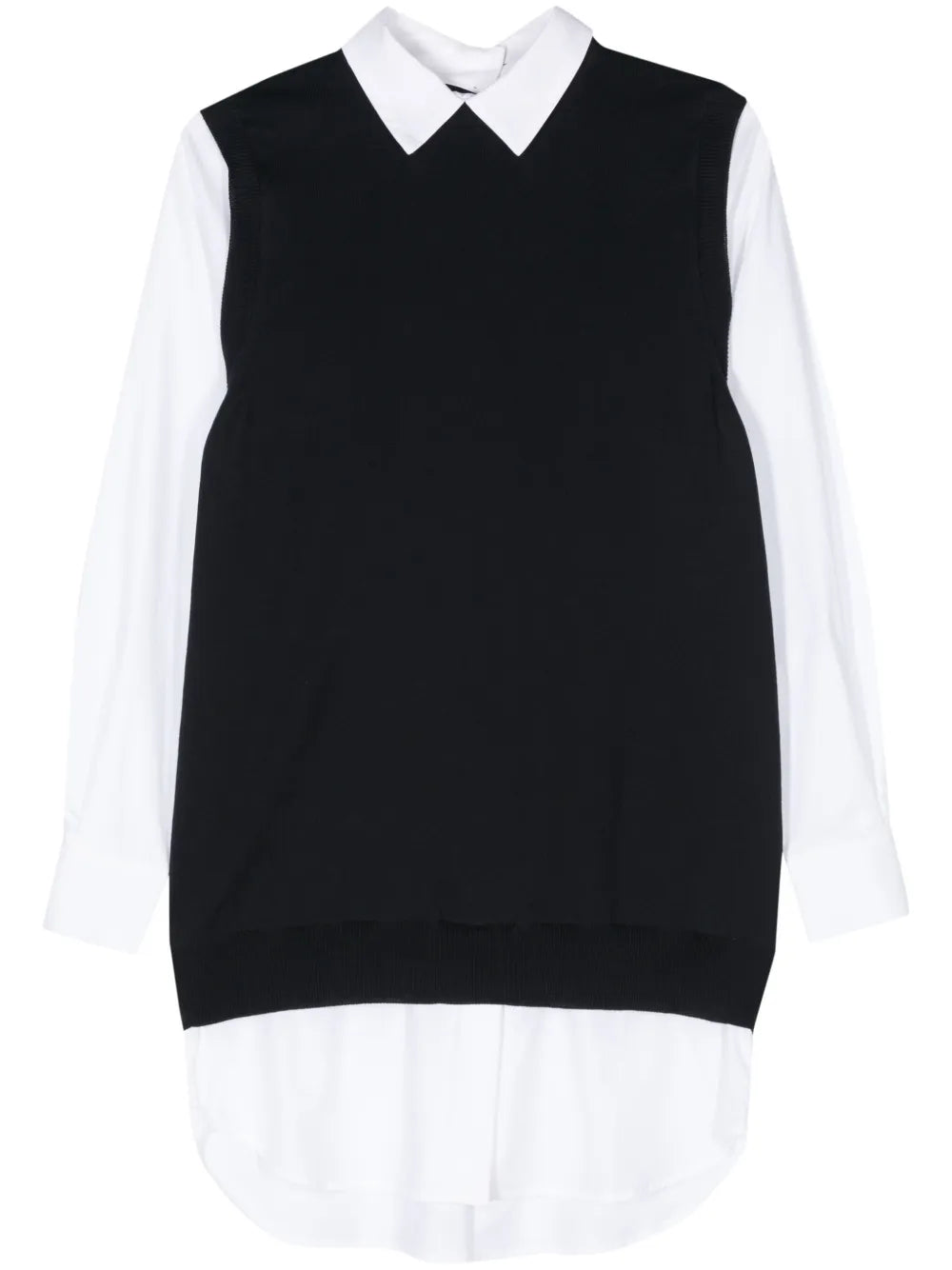 Layered-Design Cotton Dress