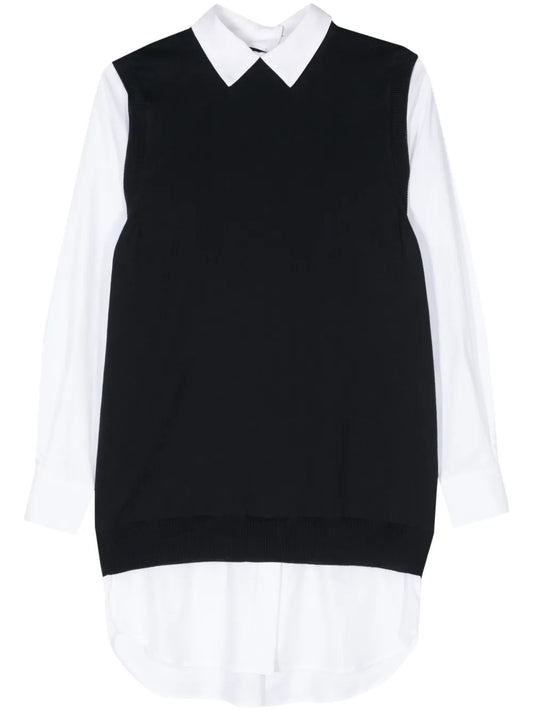 Layered-Design Cotton Dress