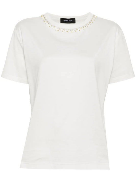 Bead-Embellished T-Shirt