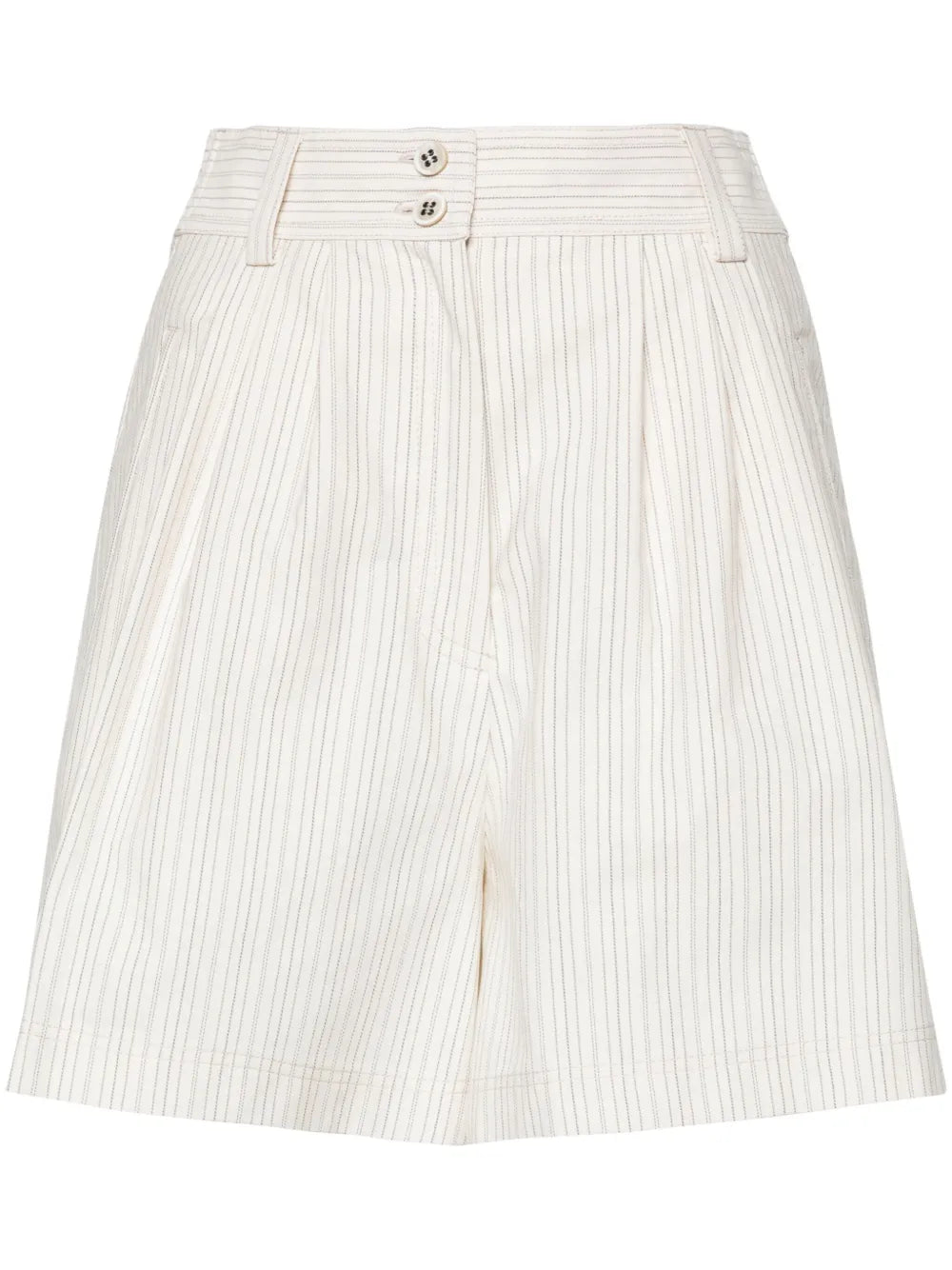 Pinstriped Cotton-Blend Shorts