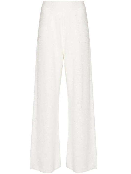Sequin-Embellished Knitted Trousers