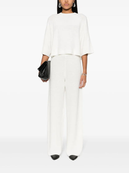 Sequin-Embellished Knitted Trousers