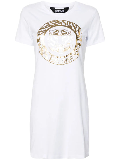 Tiger Head-Print Mini Dress