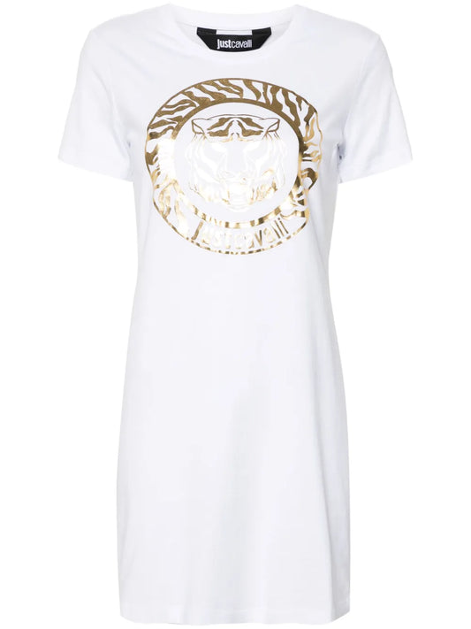 Tiger Head-Print Mini Dress