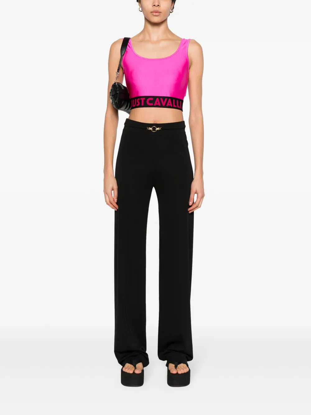 Logo-Waistband Cropped Top