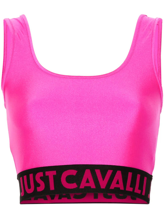 Logo-Waistband Cropped Top