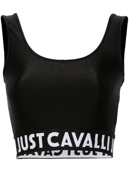 Logo-Waistband Cropped Top