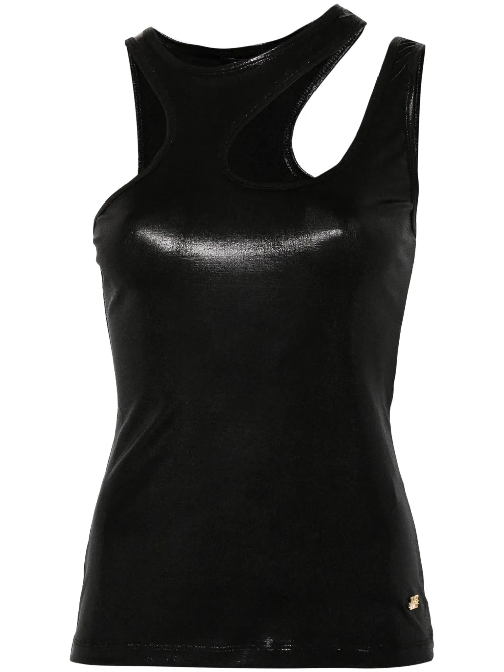 Cut-Out Lamé Top