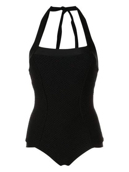 Textured Halterneck Swimsuit