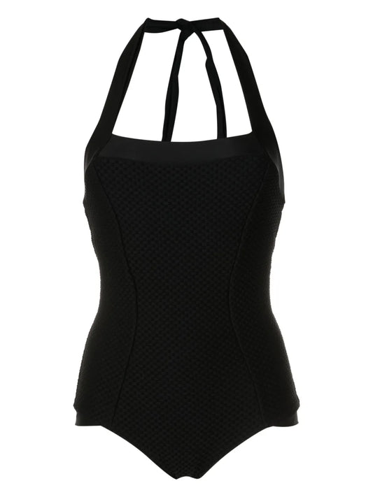 Textured Halterneck Swimsuit