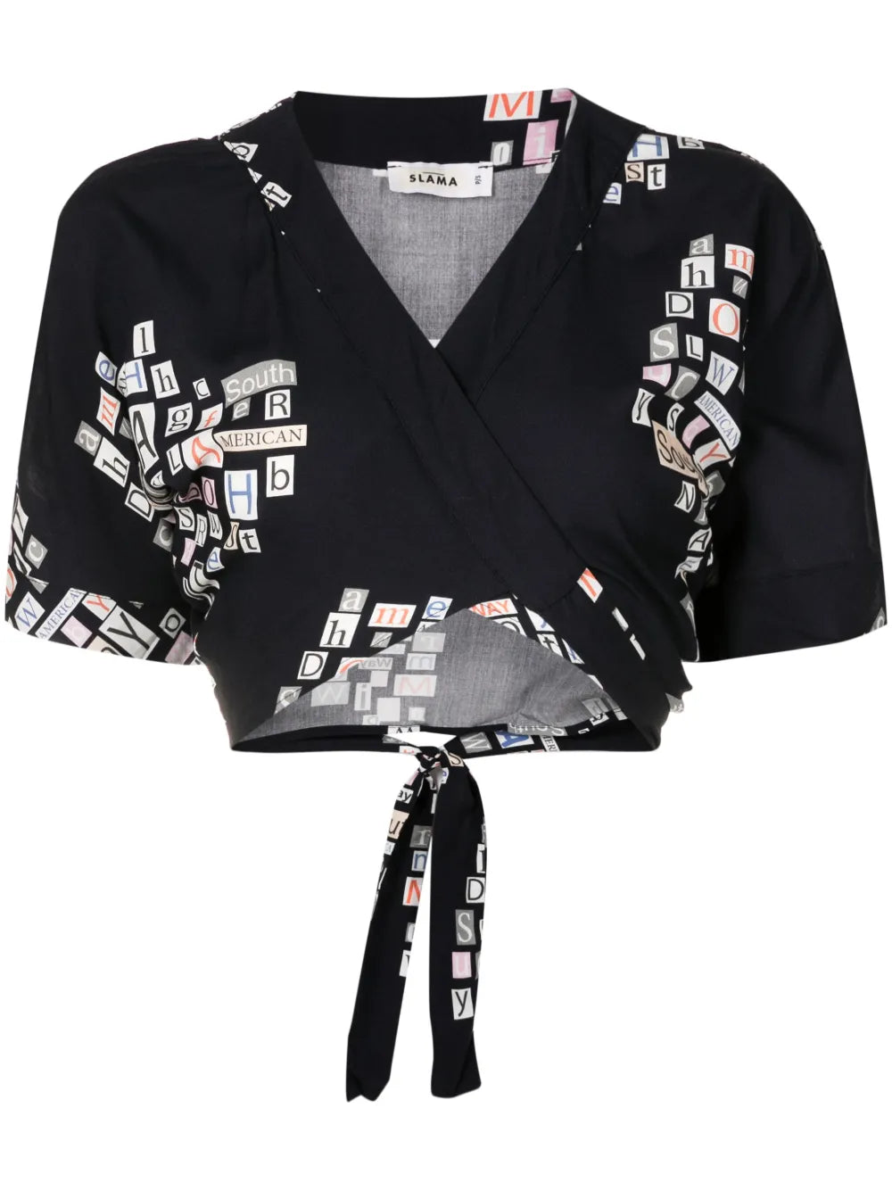 Graphic-Print Cropped Top