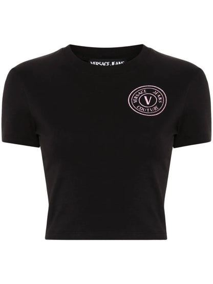 V-Emblem Glittered T-Shirt