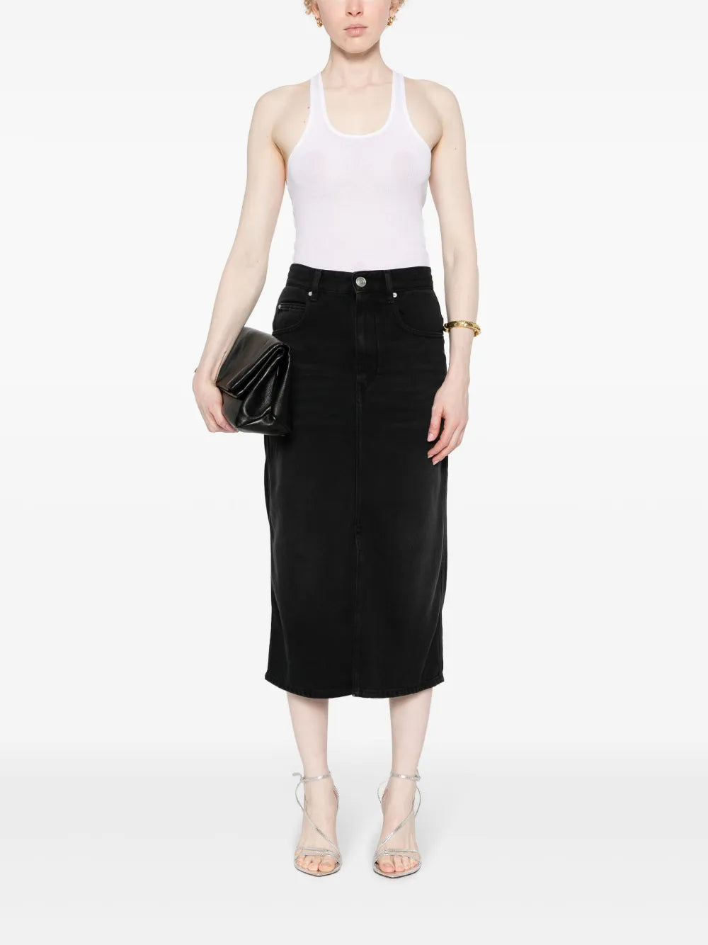 Tilauria Denim Midi Skirt