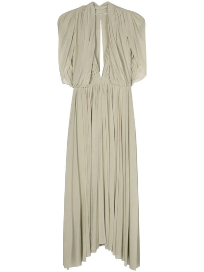 Draped-Detail Dress
