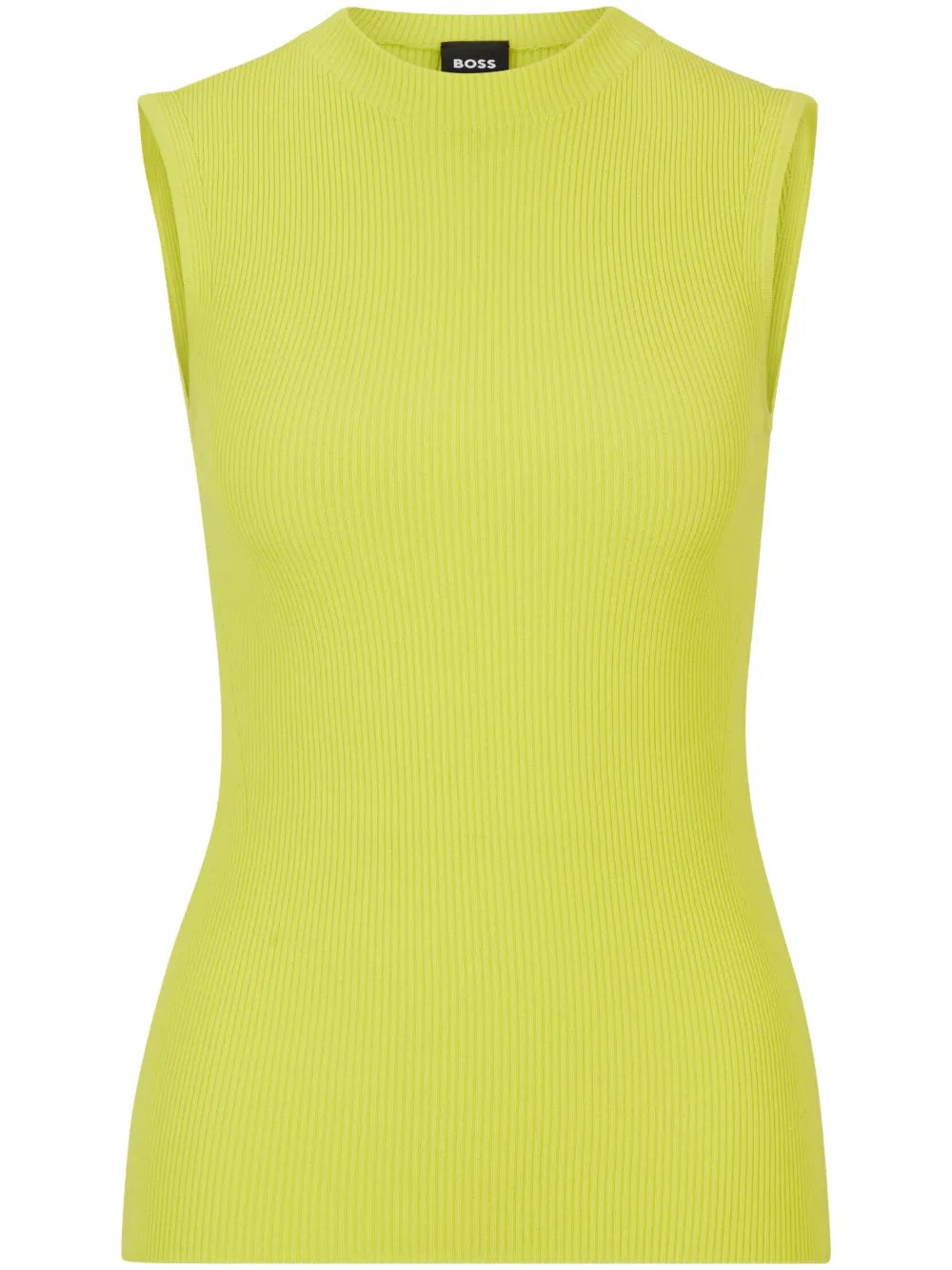 Sleeveless Fine-Ribbed Top