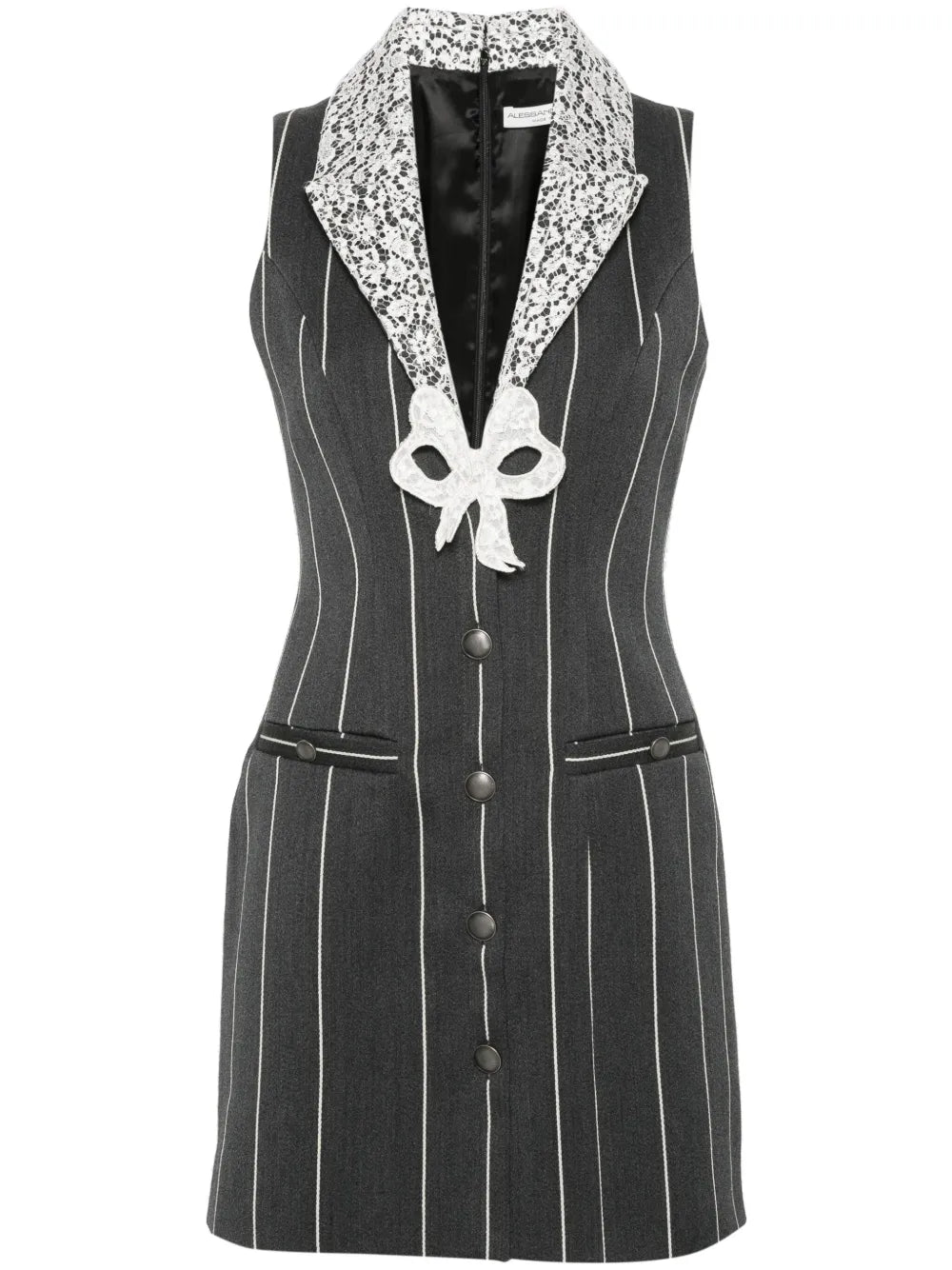 Sleeveless Pinstripe Mini Dress