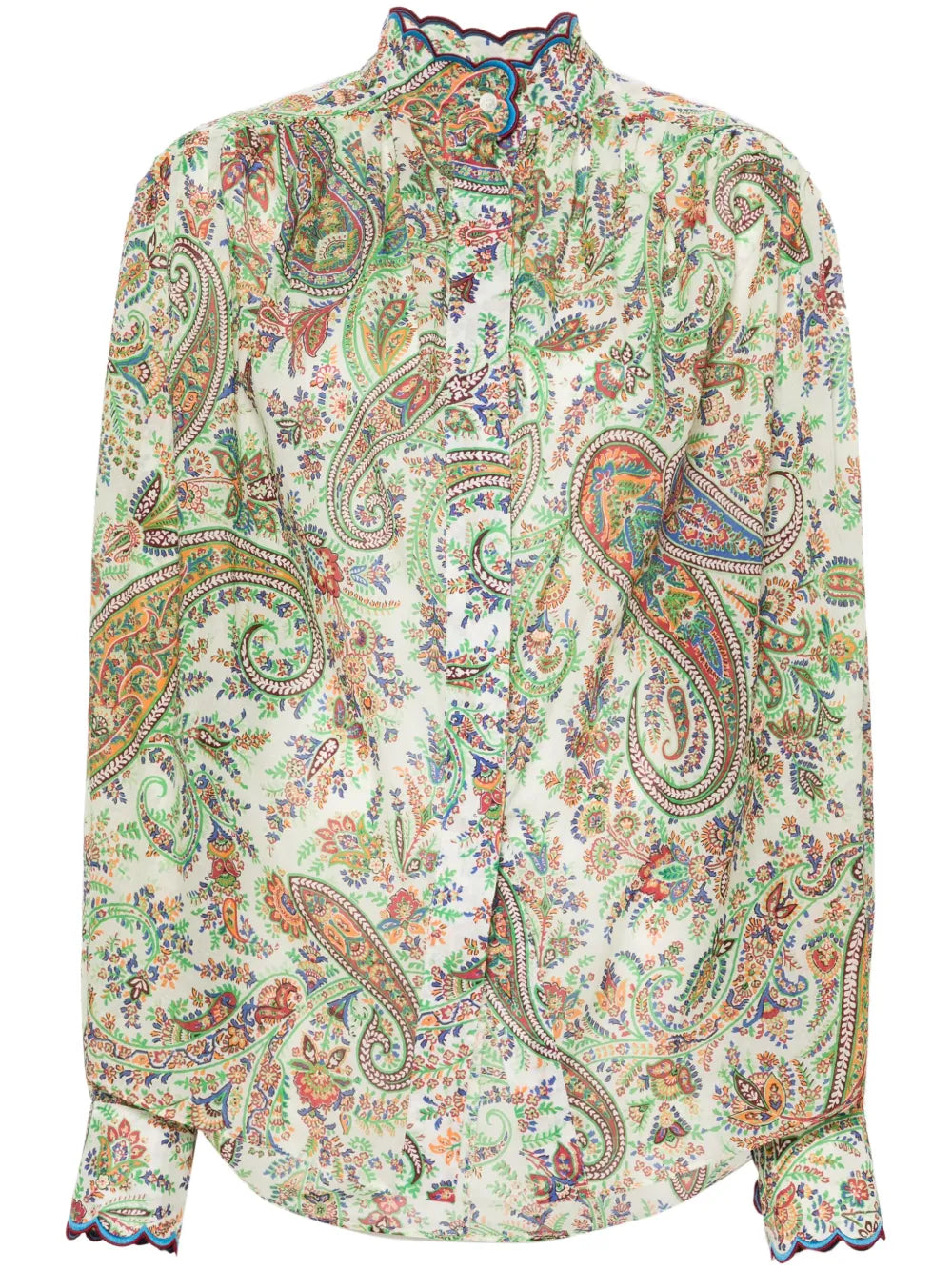 Paisley-Print Cotton Blouse