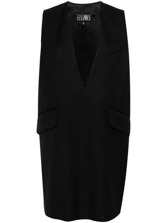 Single-Stitch-Logo Twill Mini Dress