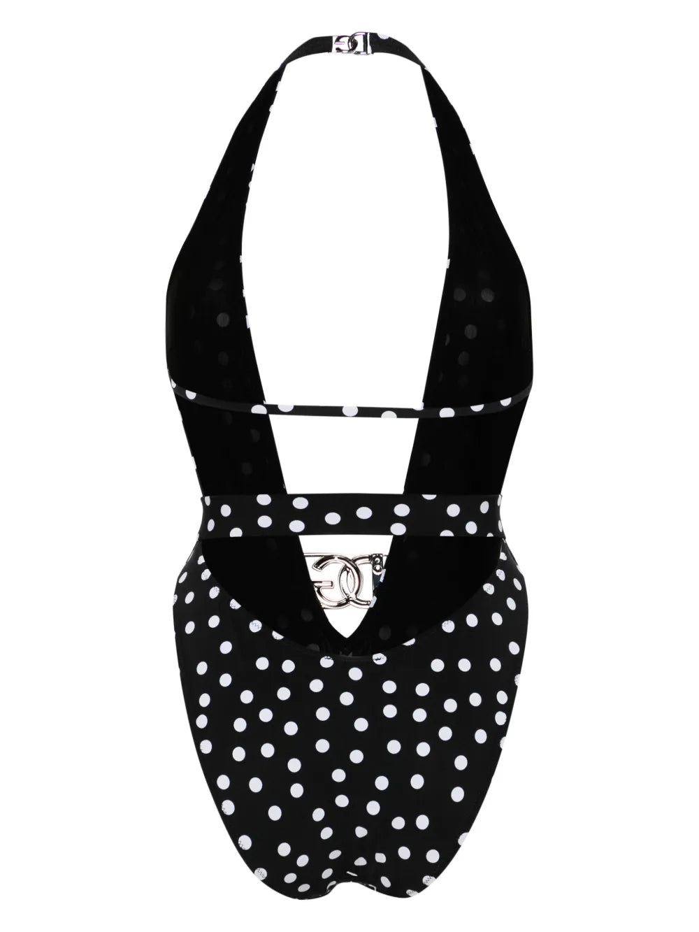 Polka Dot Belted Swimsuit