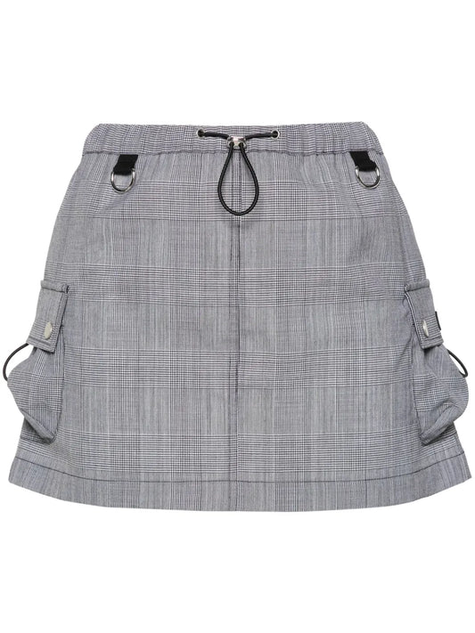 Logo-Appliqué Wool Skirt