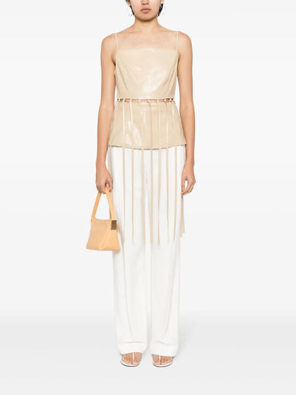 Citta Faux-Leather Top