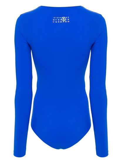 Numbers-Print Long-Sleeve Bodysuit