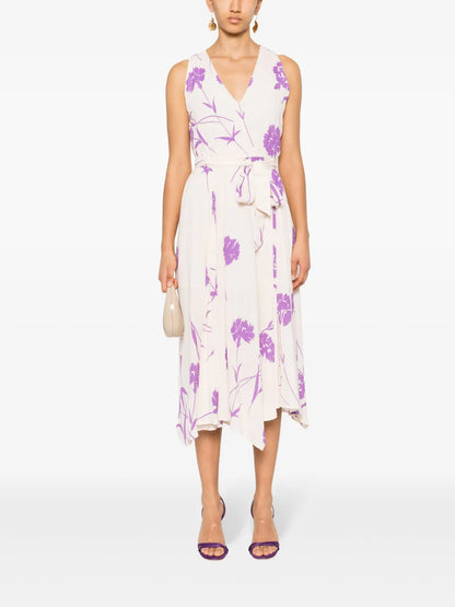 Floral-Print Crepe Maxi Dress