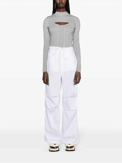 Drawstring Wide-Leg Trousers