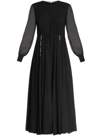 Logo-Tape Maxi Dress