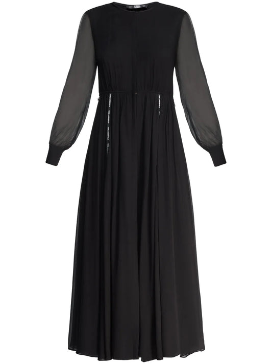 Logo-Tape Maxi Dress