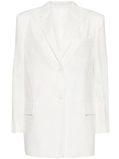 Single-Breasted Cotton Blazer