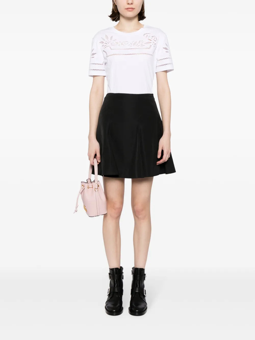 Broderie Anglaise Cotton T-Shirt