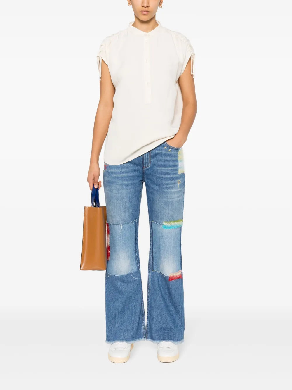 Ruched Sleeveless Shirt