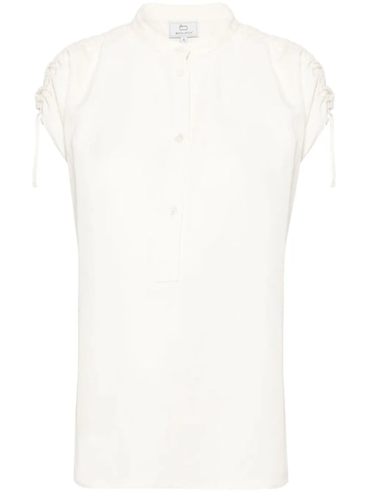 Ruched Sleeveless Shirt