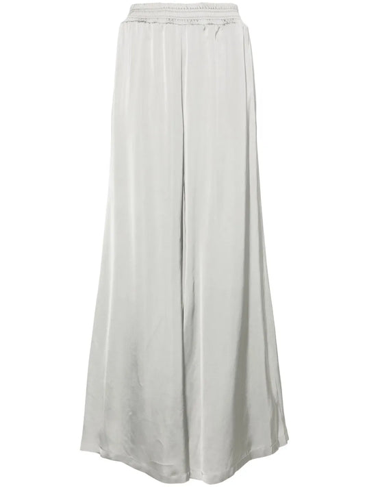 Wide-Leg Satin Trousers