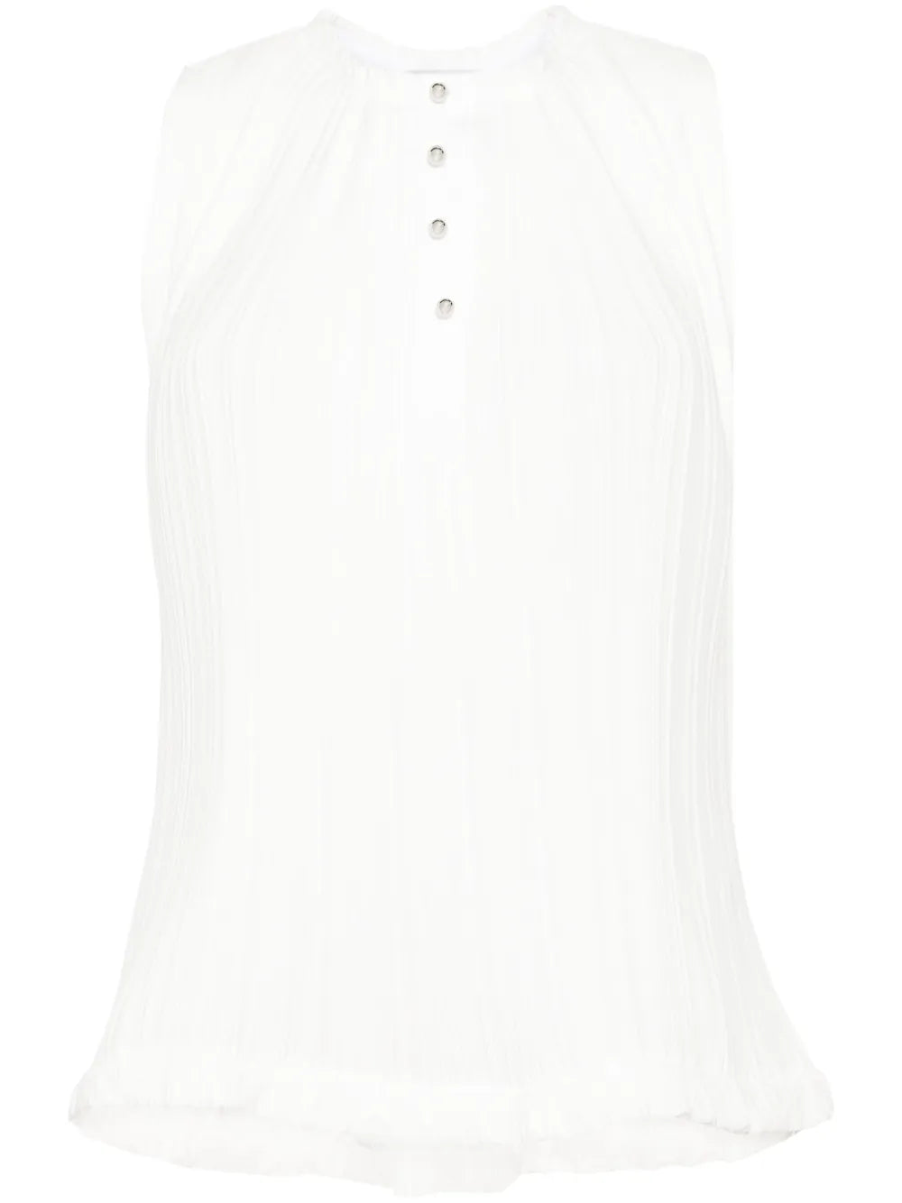 Sleeveless Plissé Top
