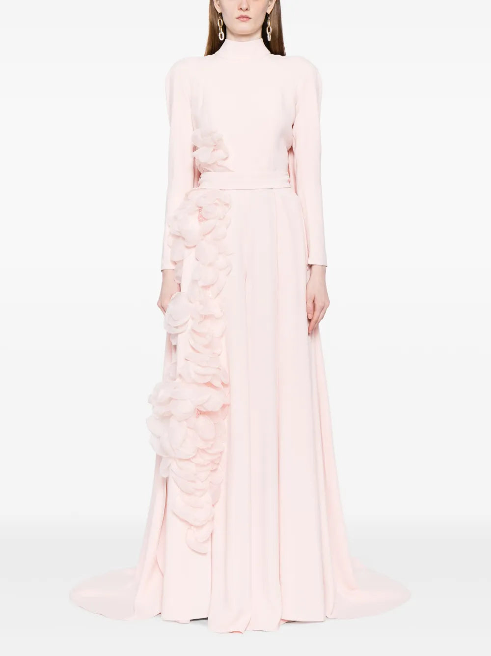 Organza-Flowers Kaftan Jumpsuit